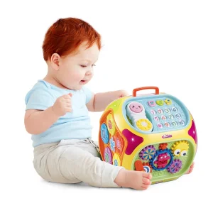 Cubo de Atividades de Alta Qualidade Baoli Brinquedo Educativo Multifuncional para Bebês com Música, Teclado, Tambor, Centro de Atividades