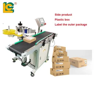 LC Fully Automatic High-Speed Labeling Machine for Carton Boxes Flat/Side/Bottom Label Applicator for Packing Boxes