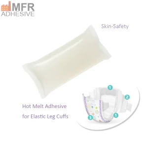 Mass Production Adhesive China Factory High Initial Tack Hot Melt Glue Elastic Adhesive for High-Speed Coating Diaper Leg Cuffs Production