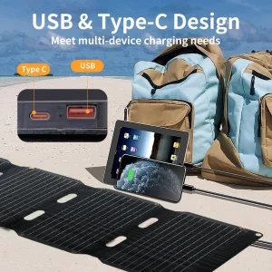 Cargador Solar Portátil Plegable