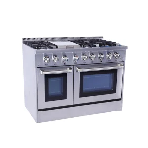 Hyxion 48 Gas Range Double Electric Oven