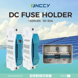 1500VDC 50A DIN Rail Solar PV Fuse with LED Fuse Holder Protection for Solar System