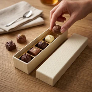 Food Grade Hot Sale Custom Lid and Base Rigid Cardboard Truffle Paper Chocolate Gift Box Packaging