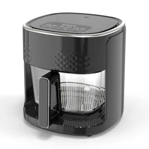 Multi-function See-through Glass Basket 1200W 4.5L Screen Touch Digital Electric Commercial Air Fryer