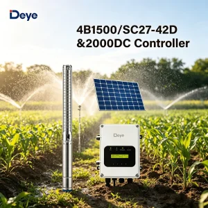 Deye MPPT Pure DC Solar Water Pump Frequency Converter CE Certified IP65 Waterproof Inverter Controller for 4B1500 Screw Pump