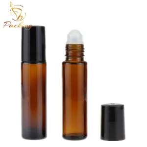 10ml Amber Glass Roll-on Bottle for Eye Oil with Metal Ball