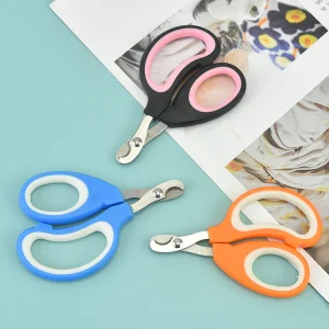 Stainless Steel Pet Nail Trimmer Scissors Professional Cat Dog Claw Clippers with Safety Guard Grooming Supplies for Home Use