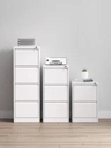Modular Design White Metal Multiple Drawer Card Box Wide File Cabinet  Lockable