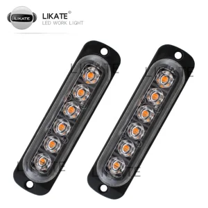 LKT 12v 24v Truck Traffic Strobe Warning Light Strobe Grille Flashing Light Bar Truck Car Emergency Beacon Blinker Light