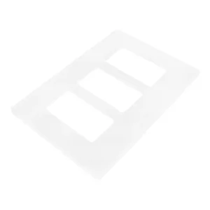 Wholesale 3-Gang Decorator Screwless Wall Plate, Medium Size, Glossy White Manufacturer, Factory