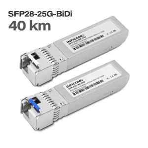 25G SFP28 BIDI 40km 1270nm/1330nm Single Mode Fiber Optic Transceivers WDM Module