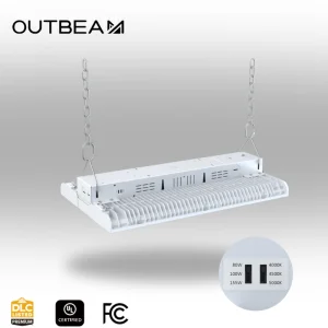 US Stock Commercial Industrial LED Linear High Bay Light 320W UFO Shape for Warehouse Garage Workshop Factory