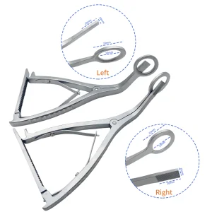 QSWTITAN Knee Raiser Hip Retractor Shoulder Joint Retractor Forceps Left/Right Orthopedic Instruments Autoclaveable
