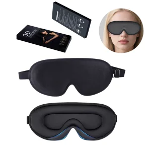 CM Unisex Adjustable 3D Sleep Eye Mask Healthycare Supply Memory Foam Blackout Travel Sleeping Eye Cover With Logo Printed