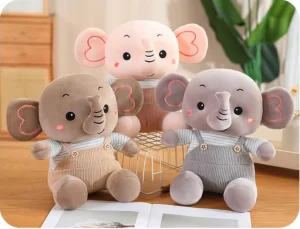 Adorable Long Trunk Elephant Plush Doll for Kids' Birthday Gift