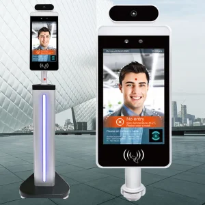Security Smart Ai Thermal Scanning Device 8 Inch Face Recognition Turnstile Gate Tripod Door Access Control System