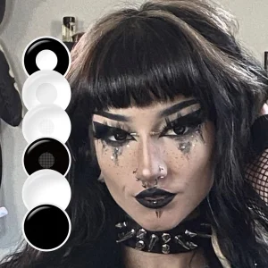 PSEYECHE Cosplay Blind Halloween Contact Lens Blackout Eyes