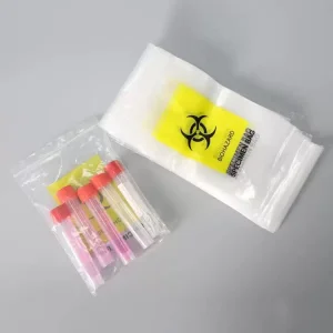 PP Material Thickned Steriled Yellow Lab Specimen Bag Waste Collection Bag Biohazard Bag