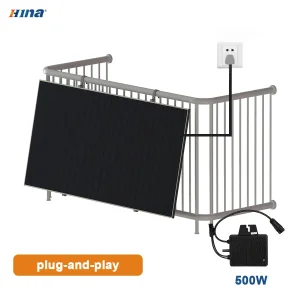 Balcony Solar Mount PV 500W Micro-Inverter Solar Panel Kit Balcony