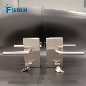 Bln Hot Sale Office Stainless Steel Swing Glass Door Lock Handle with Stain Finish