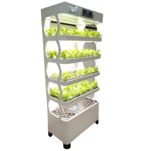 Space Saving Vertical Hydroponic Growing Unit for Home and Small Restaurants
