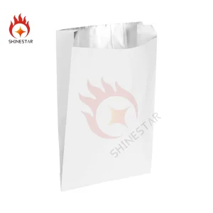 Eco-Friendly &amp; Biodegradable White Cookies Sandwich Grease Resistant Serving Snack Aluminium Foil Lined Hamburgers Bags