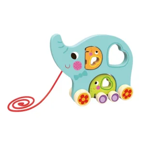 New Arrival Kids Wooden Toy Wooden Pull String Toy Children Pull Along Elepgant Baby 3 in 1 Other Educational Toys