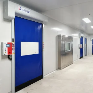 Automatic PVC Cleanroom Zipper Roll up Door High Speed Door for Food Processing Plants