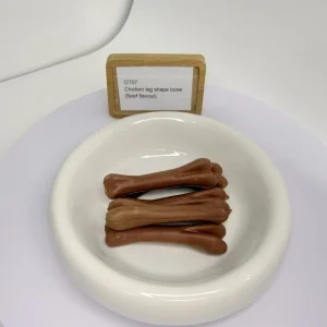Chicken Leg Shape Bone Beef Flavour Natural Dog Chews
