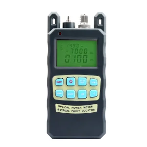 All-in-one Optical Fiber Cable Tester 1mw/10mw Optical Power Meter -70 to +10dbm Visual Fault Locator Gray
