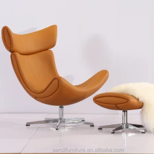 Modern Luxury Genuine Leather Lounge Chair