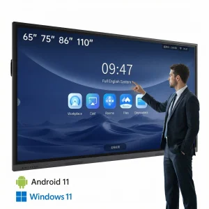 Factory Wholesale BOE All-In-One PC Interactive Flat Panel For Education &amp; Meetings 86 Inch LCD Touch Screen 4K Resolution 16:9