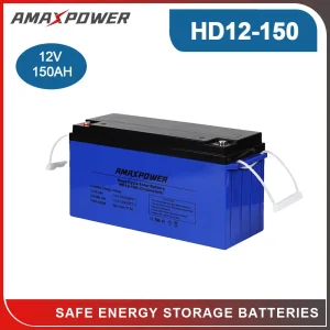 Amaxpower Good Quality Bateria Emergency and Security System 12V 100/135/150ah Rechargeable Deep Cycle Gel Battery for Telecommunication/Agricultural-Machinery