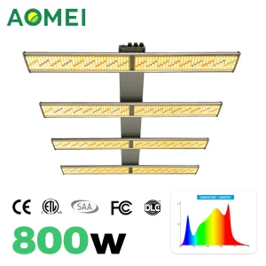 800W High Efficiency IR UV LED Grow Light, Full Spectrum Bar Fixture for Commercial Growing