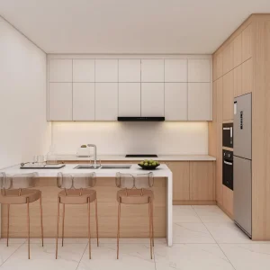 Simple Clean Deisgn Minimalist Modern Kitchen Cabinet Storage