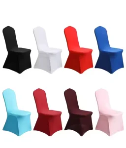 Black White Universal Stretch Chair Slipcovers 1pcs Plain Spandex Polyester Cover Folding Chair Protector Living Weddings Beach