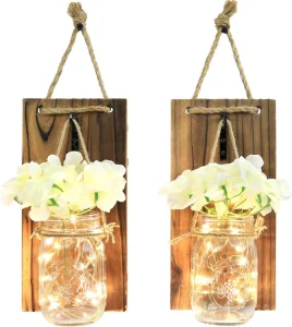 Rustic Mason Jar Sconce
