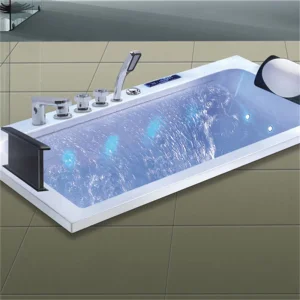 Drop in Corner Bathtub for Adult 2 Person Acrylic Air Massage Walk in Jet Whirlpool Bathtub