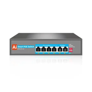 Smart AI Switch 48V 100Mbps PoE Switch with 4 PoE Ports and 2 Uplink
