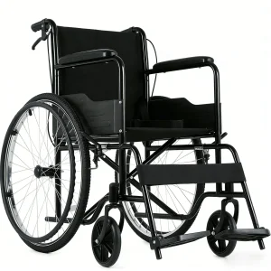 Maintenance-Free Outdoor Standard Manual Folding Wheelchair with ISO