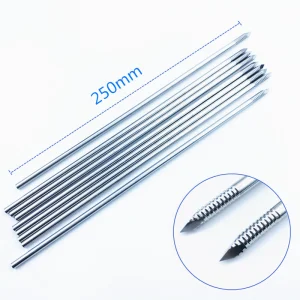 10pcs/set Stainless Steel Partial Threaded Kirschner Wires Veterinary Orthopedics Instruments