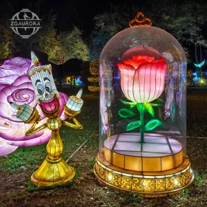 Rose Decorative Lighting Flower Lighting Festival Lantern Motif Lights Decoration Outdoors Christmas New Year Lantern