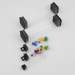 Elite Transparent Square Plastic Storage Tube for Visible Plastic Packaging