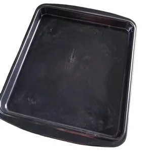 Eco-Friendly Reusable Carbon Steel Cookie Sheet with Silicone Resin Coating Rectangle Shape Oven Safe-37x45.5cm Baking Tray