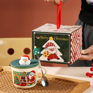 Produtos de Decoração de Ornamentos de Caneca de Café Reutilizável de Natal do Papai Noel por Atacado