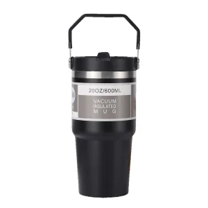 30 Oz Hand Grip Vacuum Car Tumbler Stainless Steel Double Wall Insulated 20oz Travel Water Bottle with Handle and Straw Leakproof Flip Lid
