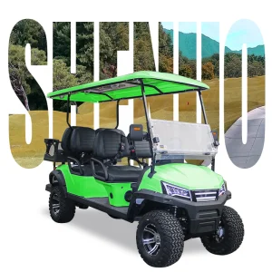 EPA CARB Certified Multi-Passenger Platform Carro De Golf Gasolina 6 Seat Golf Cart Green for Hospitality Fleet Operations