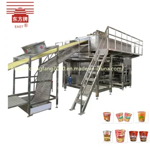 Linha de Produção de Macarrão Instantâneo Seco ao Ar Quente, Operação Fácil, Linha de Processamento Automática, Equipamento para Fabricação de Macarrão Instantâneo