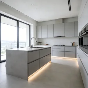 Modern Kitchen Cabinet with Large Capacity Storage Design