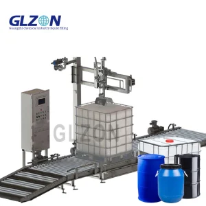 4 Drum Pallet and IBC Filling Machine 200L Drum Filling Machine IBC Tote Filling System for Resins,Syrups,Sauces,Edible Oils,Water,Treatment,Chemicals,Solvents